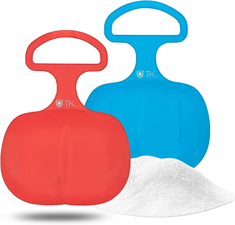 2er Set Schlitten Bob blau & rot - für Kinder zum Porutschen & Schlittenfahren (2X)