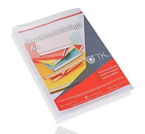 10x Buchumschlag Schutzhülle Einband DIN A4 - transparent klar - für Bücher, Hefte, Schulbücher & Buchhülle & Buchschoner & Hefthülle - Heftumschlag f