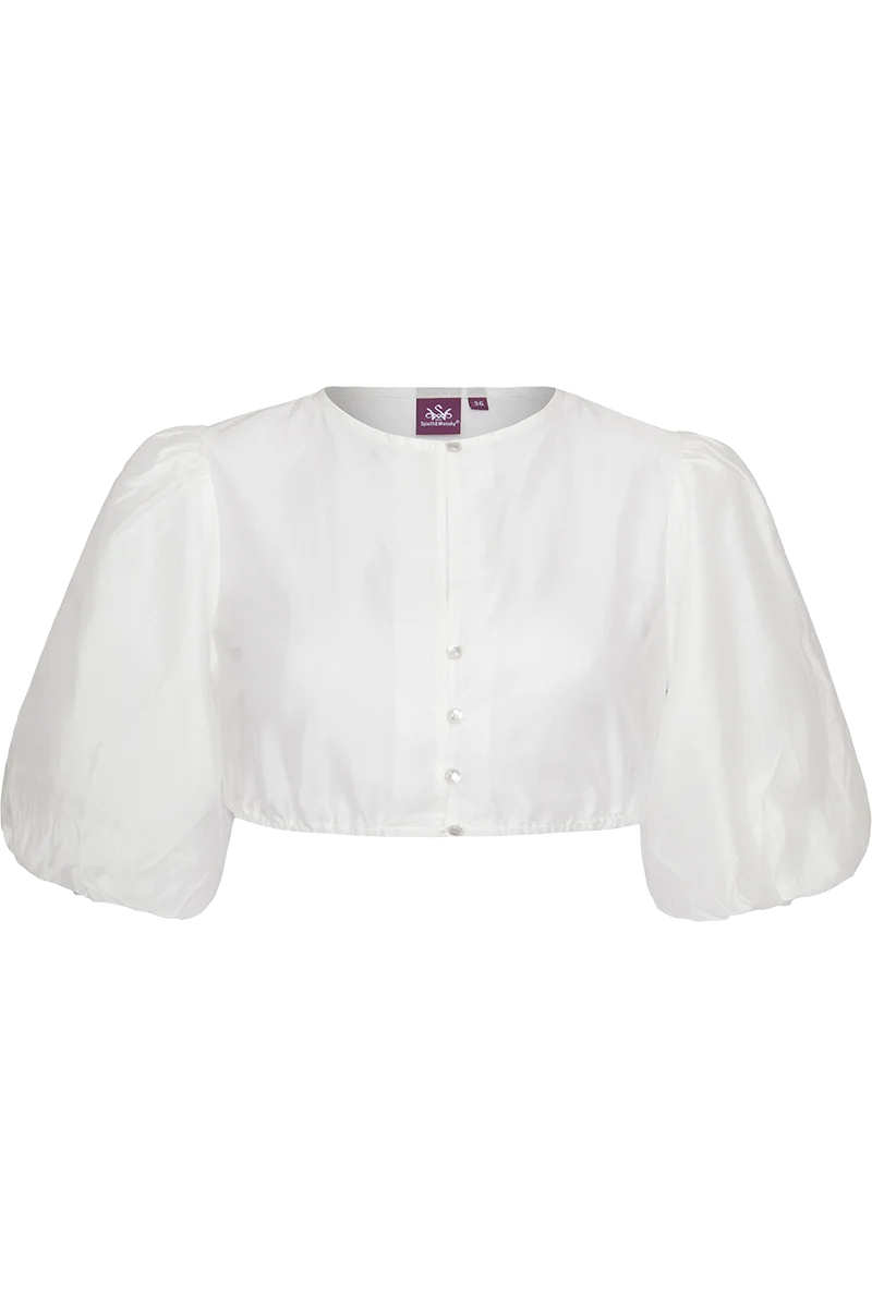 Dirndbluse transparent mit weiten Ärmeln