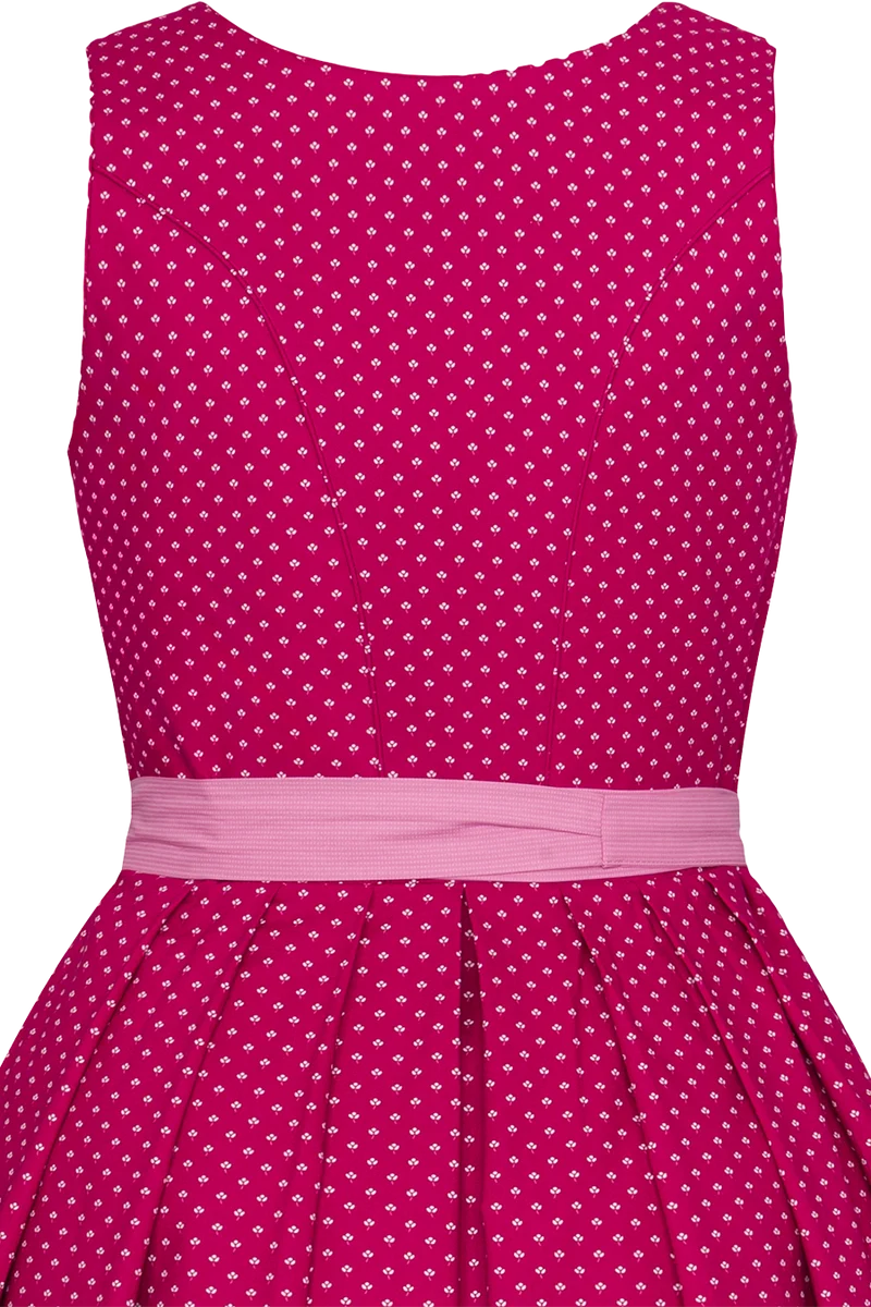 Langes Dirndl aus reiner Baumwolle - beere