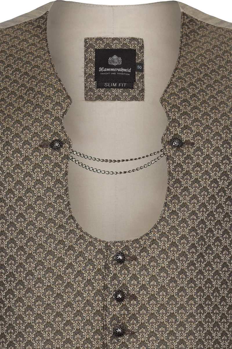 Herren-Trachtenweste Miesbacher-Stil mit Jacquardmuster