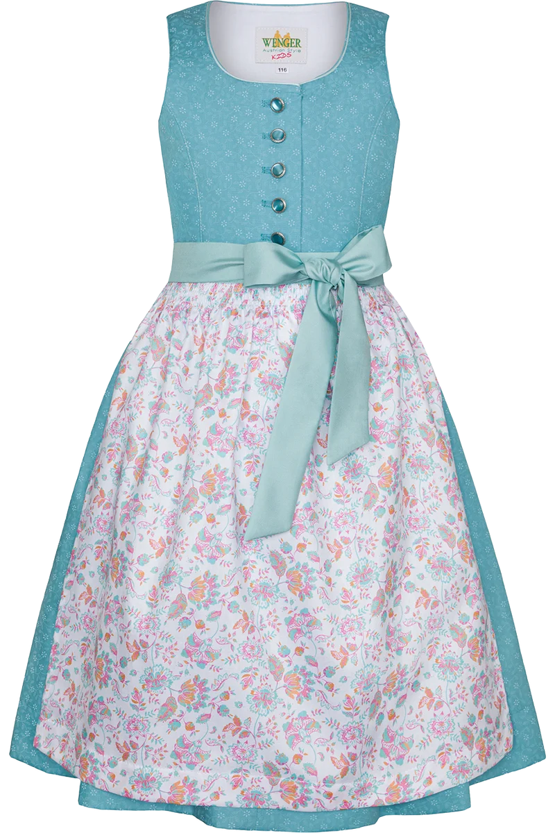 Mädchen Baumwolldirndl mit Streublumenmuster