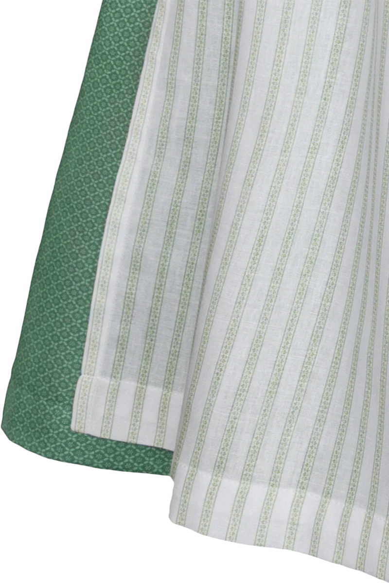Baumwolldirndl lang mit Baumwoll-Leinen-Schürze