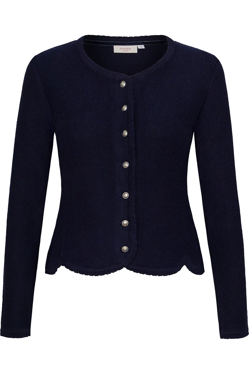 Damen Trachten-Strickjacke Dirndljacke - marine