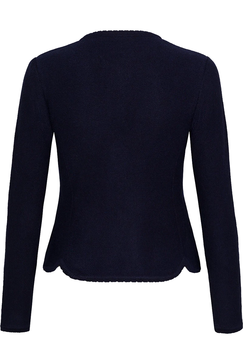 Damen Trachten-Strickjacke Dirndljacke - marine
