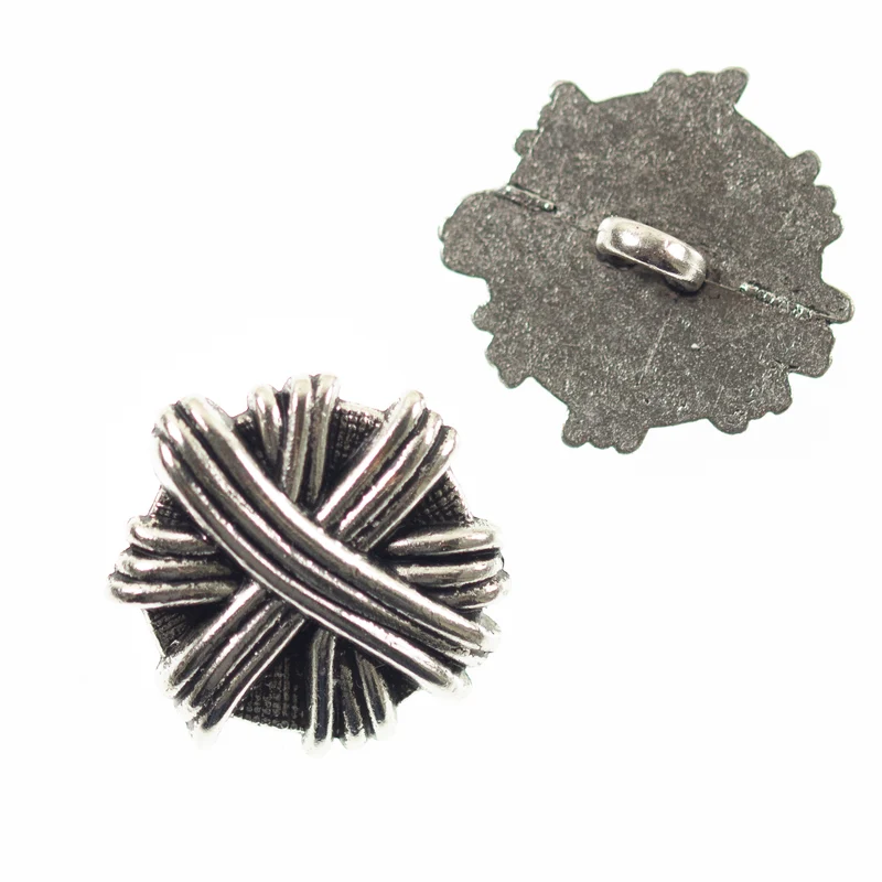 Metallknopf Altsilber-Silber – Trachtenknopf MK-112