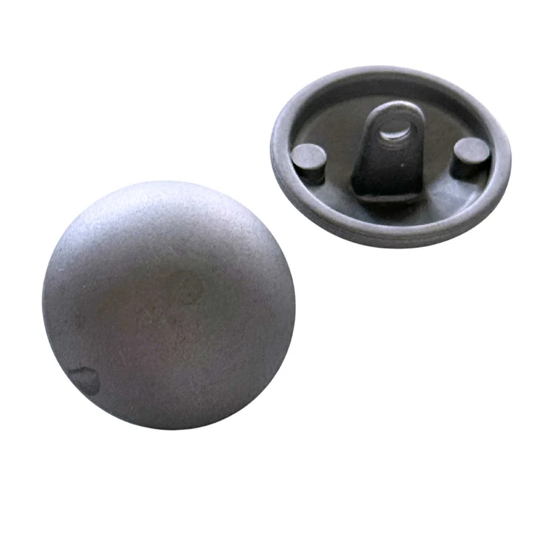 Metallknopf Halbkugel Grau – Trachtenknopf MK-1174AS-MATT