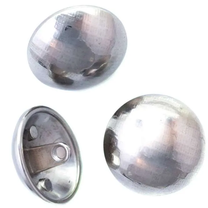 Metallknopf Halbkugel Silber – Trachtenknopf MK-1174S-A
