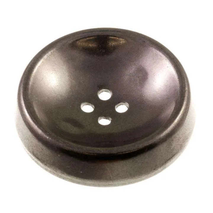 Metallknopf Grau – 4-Loch MK-129AS