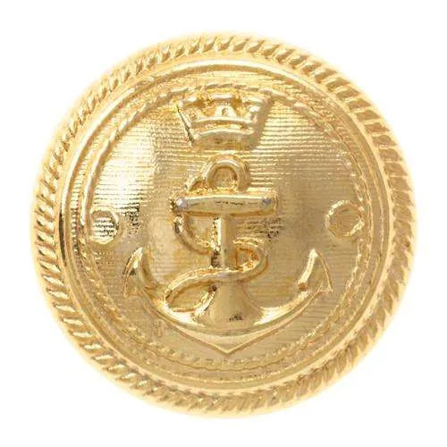 Metallknopf Ankermotiv Gold – Maritimer Knopf MK-1384G