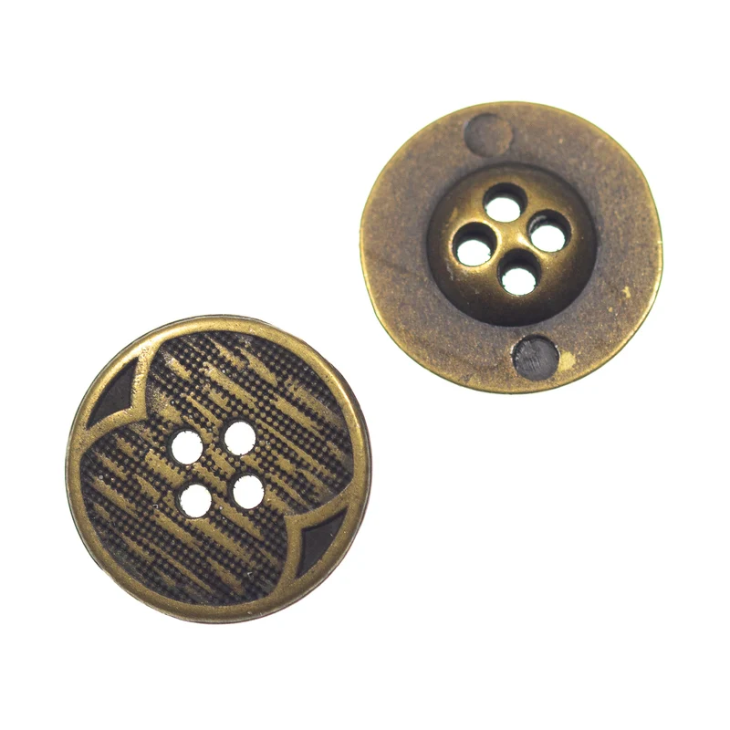 Metallknopf Muster flach Messing – Uniformknopf MK-142