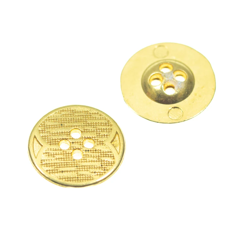 Metallknopf Muster flach Gold – Uniformknopf MK-142