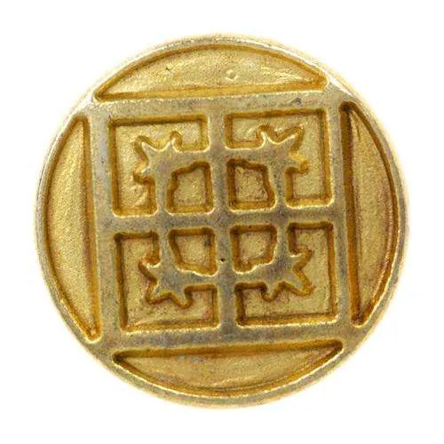 Metallknopf Muster Gold – Öse MK-134G