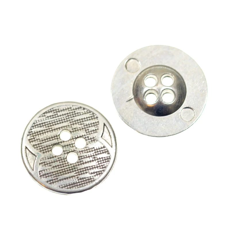 Metallknopf Muster flach Silber – Uniformknopf MK-142