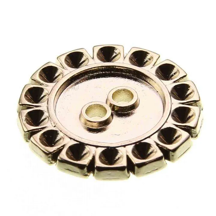 Metallknopf Blumenmotiv Gold – Trachtenknopf MK-14G