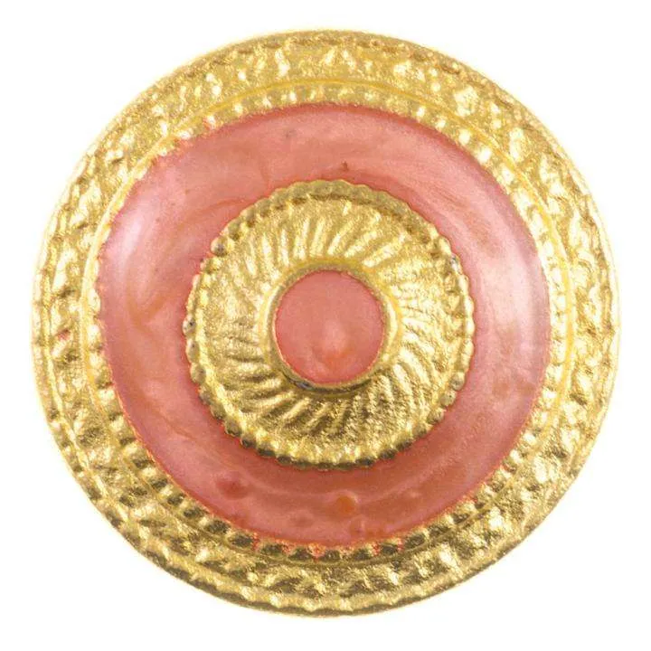 Metallknopf Gold mit Emaille-Lack Öse MK-148-G-ROSA