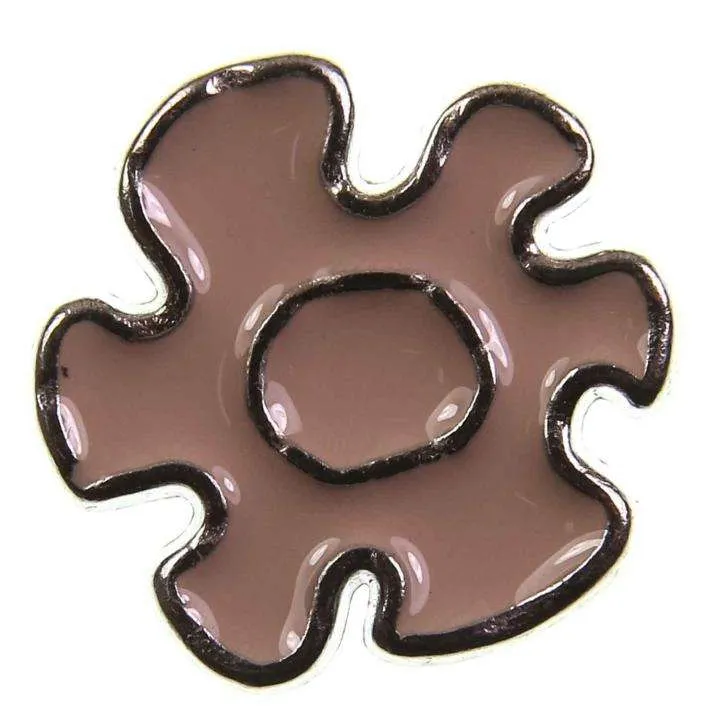 Metallknopf Blumenmotiv Gold – Trachtenknopf MK-173