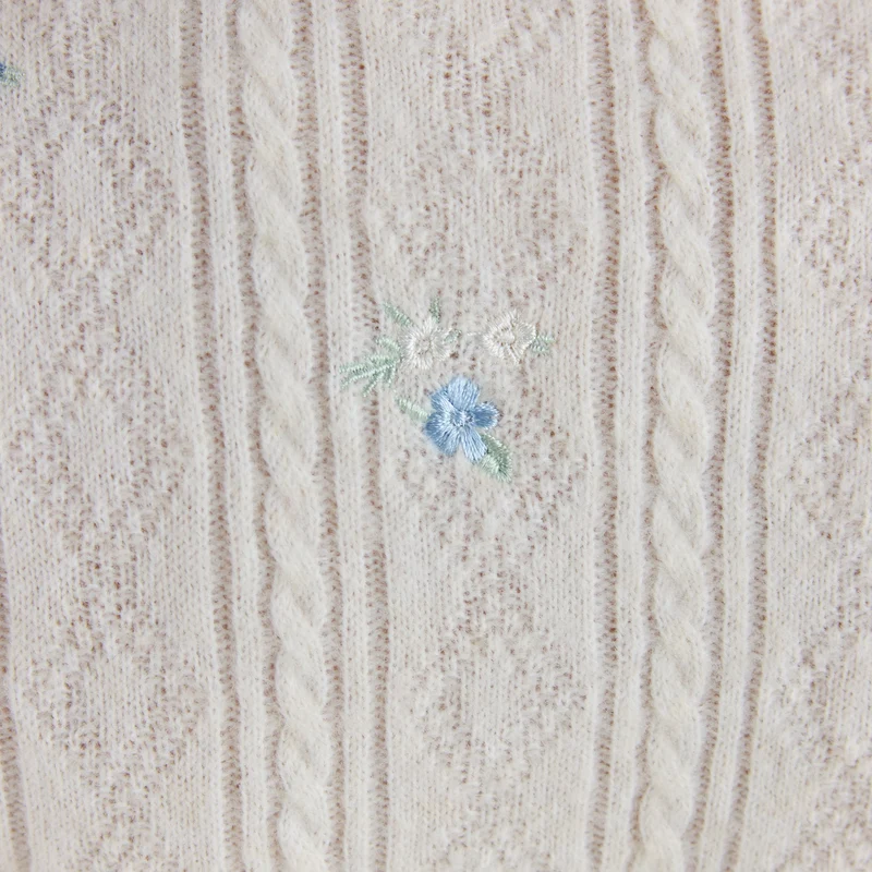Besticker Stricktop - Crèmefarbe