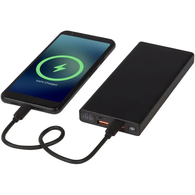 Hybrid 10.000mAh 22,5W Alu PD Powerbank - Schnellladefunktion - Schwarz