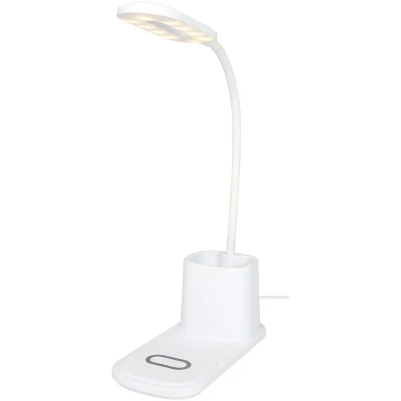 Bright Schreibtischlampe mit Organizer & Kabellosem Ladegerät - Weiß