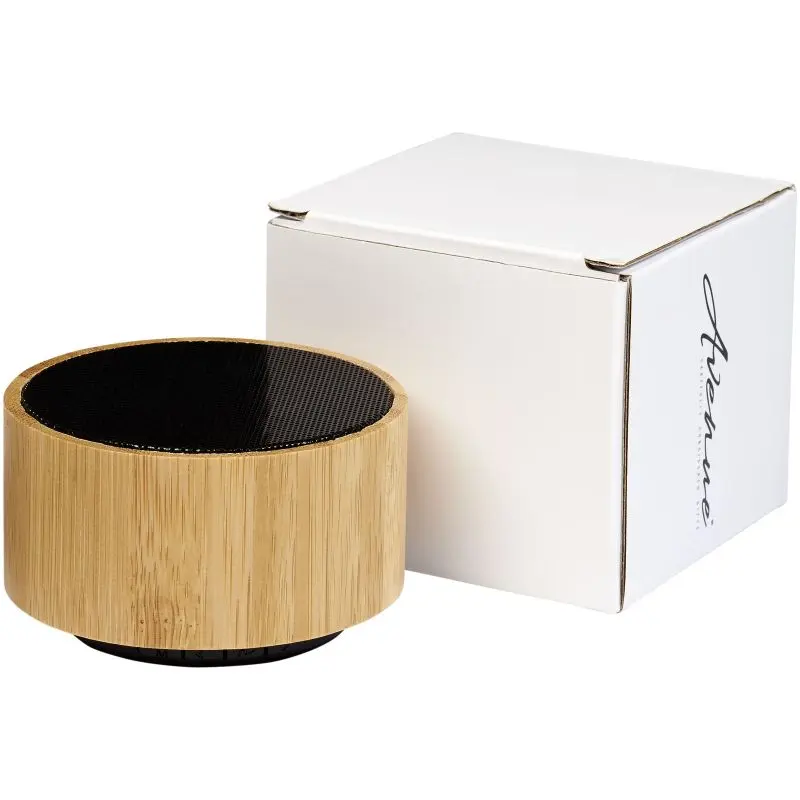 Cosmos Bluetooth-Lautsprecher aus Bambus, Natur-Schwarz - Modern & Nachhaltig
