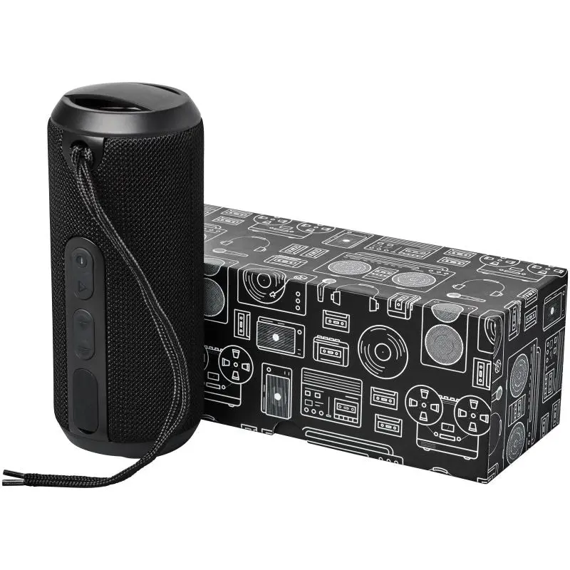 Rugged Wasserdichter Bluetooth-Lautsprecher aus Stoff - Schwarz - Robust & Leistungsstark