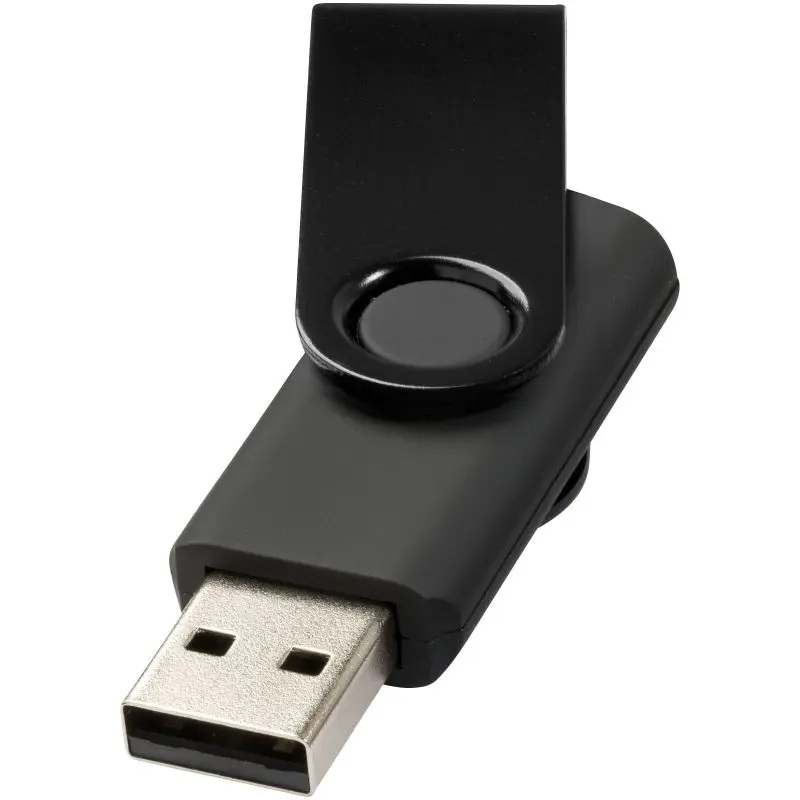 Robuster 4 GB USB-Stick aus Metall - Drehmechanismus, schwarz