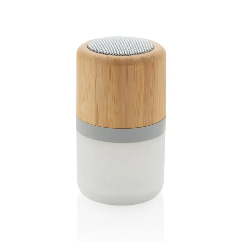 3W Bambus-Lautsprecher mit Farbwechsel, Weiß – Bluetooth