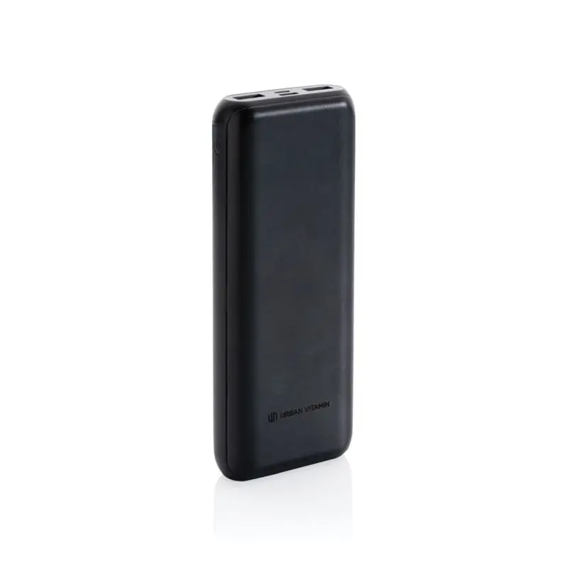 Urban Vitamin Pasadena 20.000mAh 18W PD Powerbank - Schwarz Leistungsstarker Notladegerät