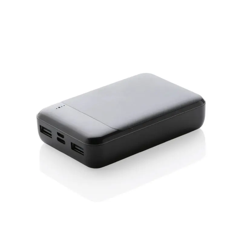 Top 10,000 mAh Power Bank: Eco-Friendly RCS Recycled Plastic – Black, High-Capacity Portable Charger