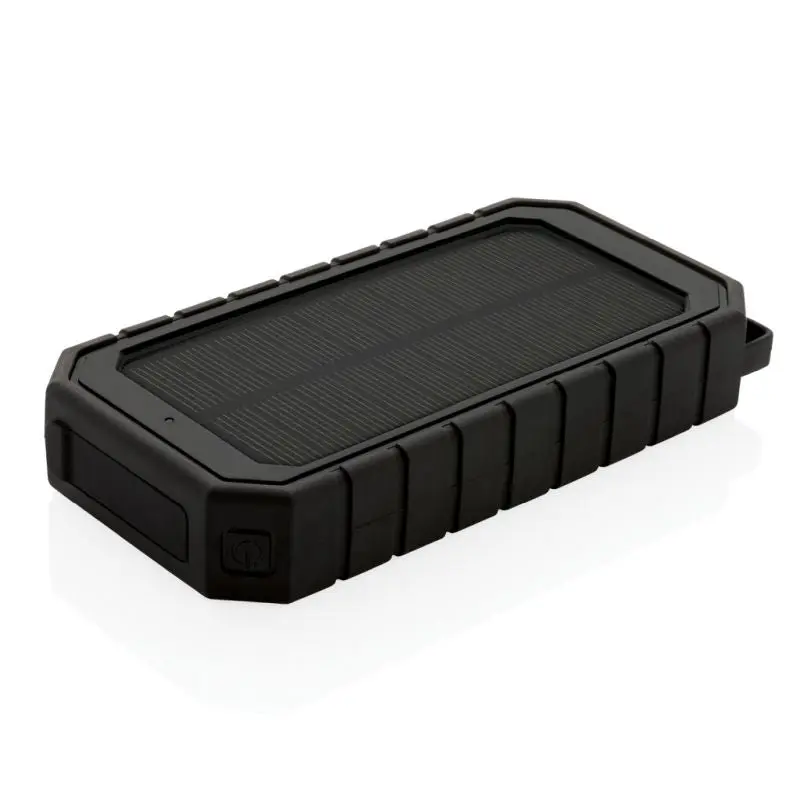 10.000 mAh Solar-Powerbank mit 10W Wireless aus RCS Plastik – schwarz