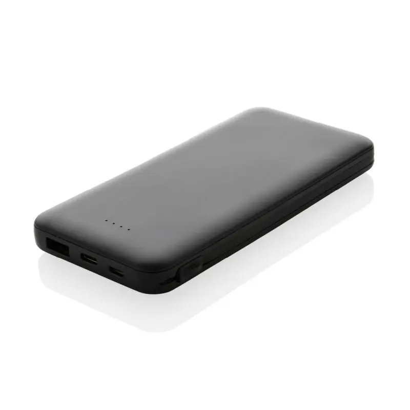 Lockhart 10.000mAh Powerbank aus recyceltem Kunststoff in Schwarz - Nachhaltig und Stark