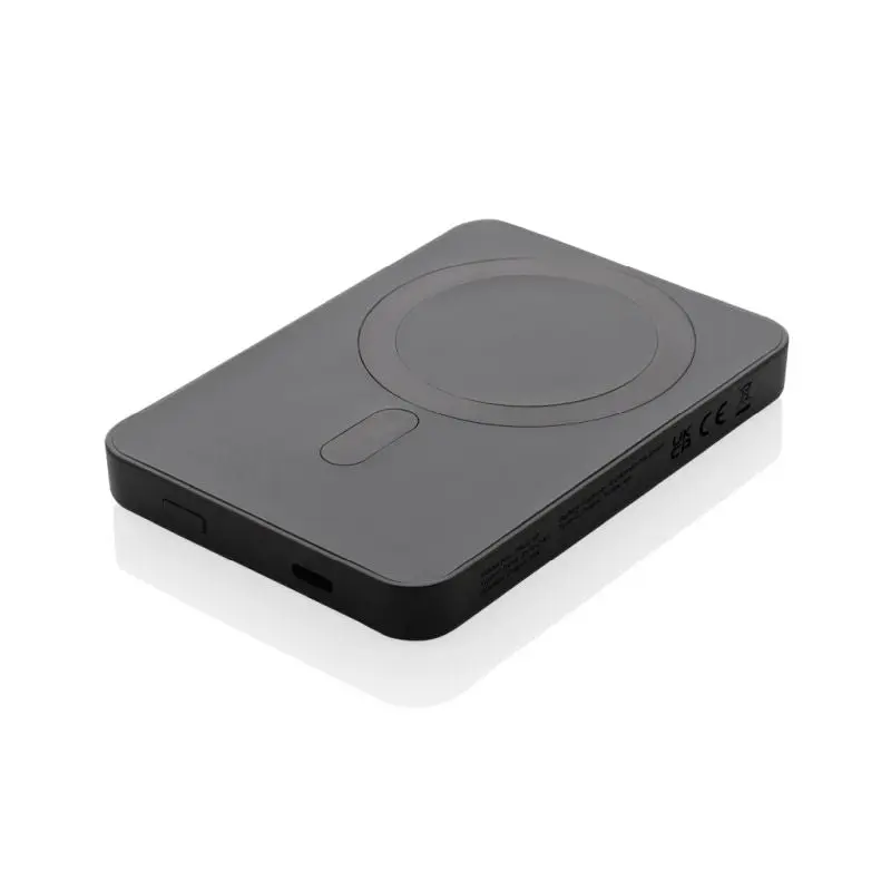 Magnetix 5.000mAh Powerbank aus recyceltem RCS ABS - Magnetisch, Schwarz