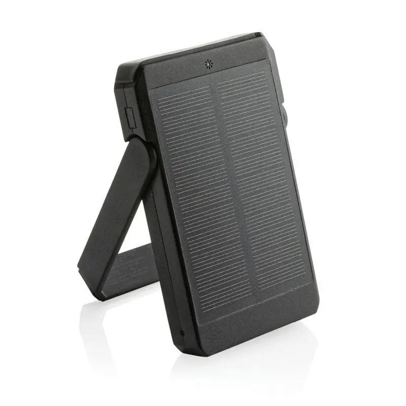 Skywave 5.000mAh Solar-Powerbank mit 10W Wireless-Ladung aus rPlastik - Schwarz