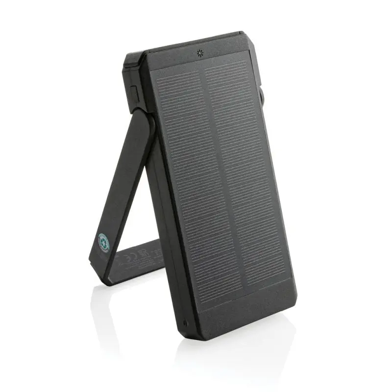 Skywave 10.000mAh Solar-Powerbank aus RCS-recyceltem Kunststoff - Schwarz