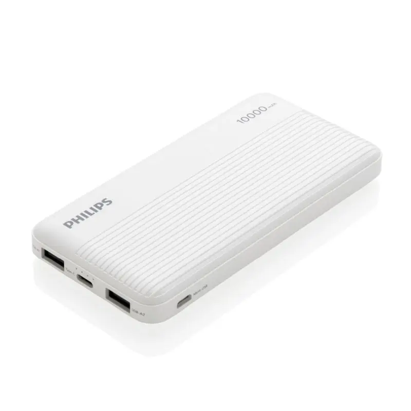 Philips 10.000mAh Schlank-Powerbank in Weiß - Stilvoll und Leistungsstark
