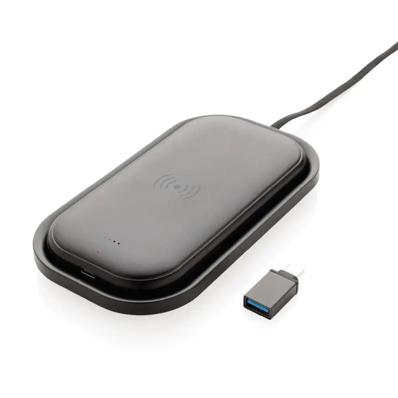 Kabellose Ladestation Powerbank 5000mAh - Modernes Schwarz