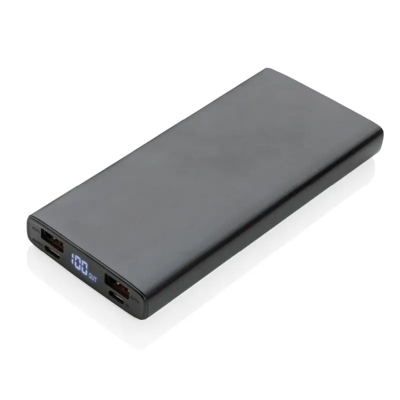 18W PD Aluminium Powerbank, 10.000 mAh Kapazität - Mattschwarz
