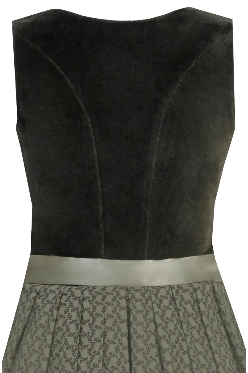 Midi-Dirndl mit Samtoberteil