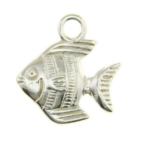 Schmuck Anhänger Fisch Silberfarben – Metall AN-46
