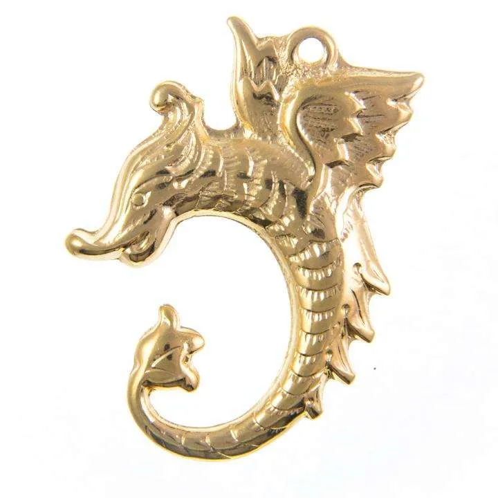 Schmuck Anhänger Drache Goldfarben – Metallanhänger AN-8g