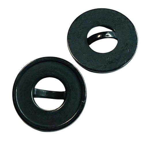 Trachtenknopf Schwarz-Kupfer – Schlitzknopf – TK-141