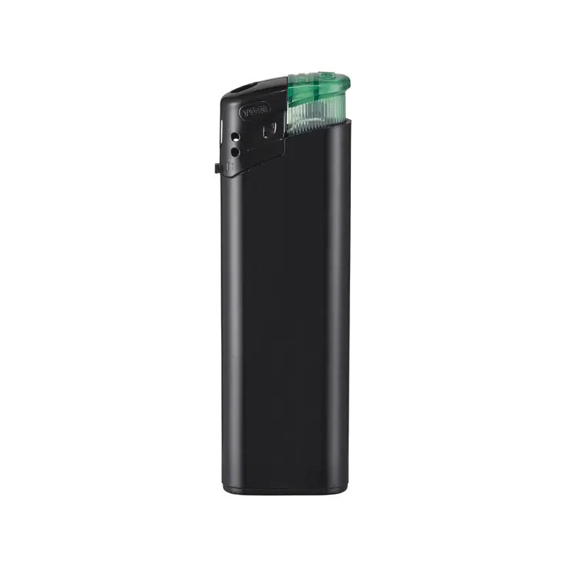 TOM Elektronik-Feuerzeug EB-15 CK - Schwarz-Grün – Modern, zuverlässig, langlebig