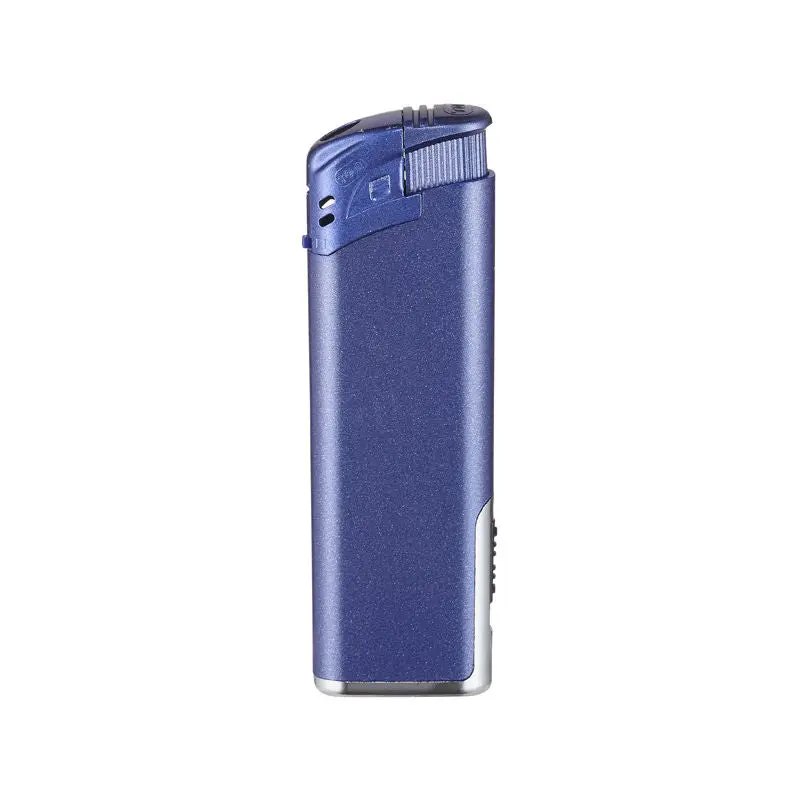 TOM Elektronik-Feuerzeug EB-15 LED - Metallic Blau – Stilvoll, beleuchtet, zuverlässig