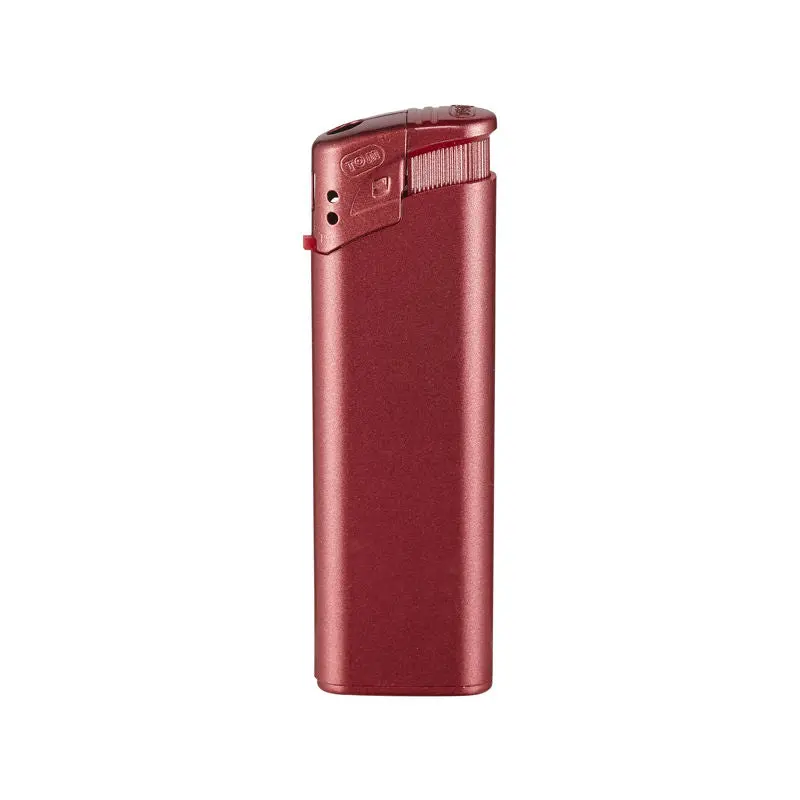 TOM Elektronik-Feuerzeug EB-15 - Metallic Rot – Stilvoll, zuverlässig, langlebig
