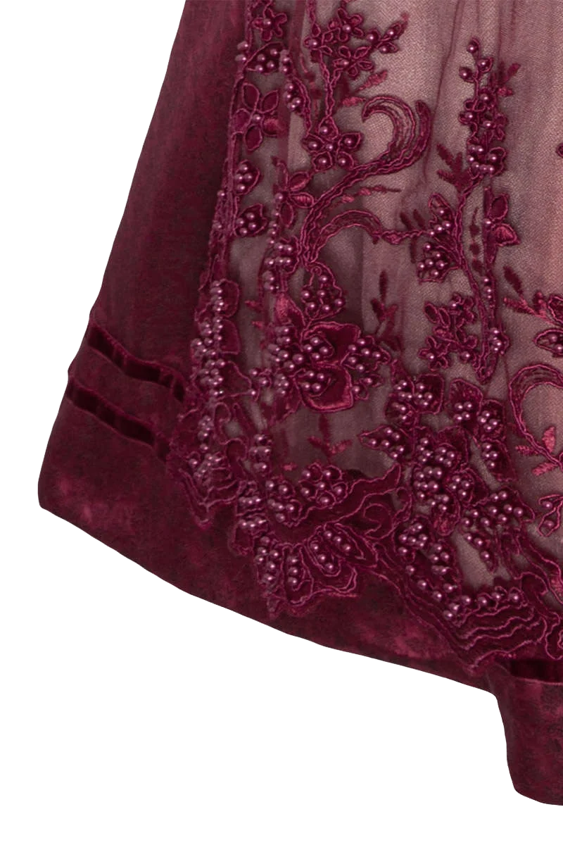 Midi-Dirndl Perlenschürze