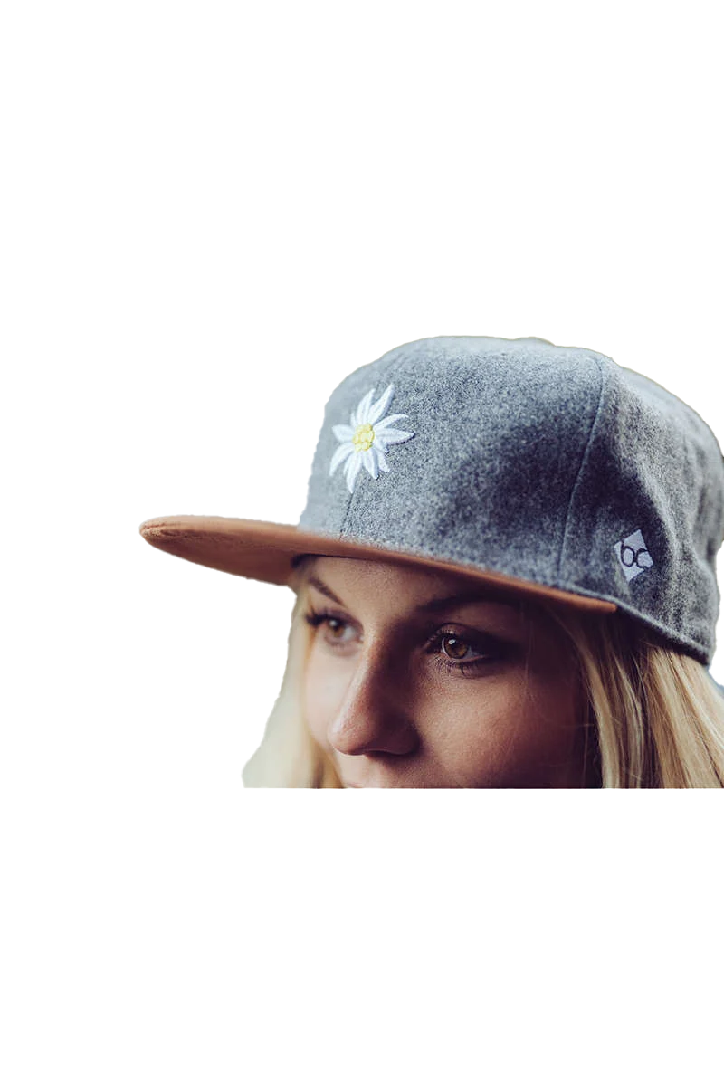 Snapback Cap 'Edelweiß Wildleder'
