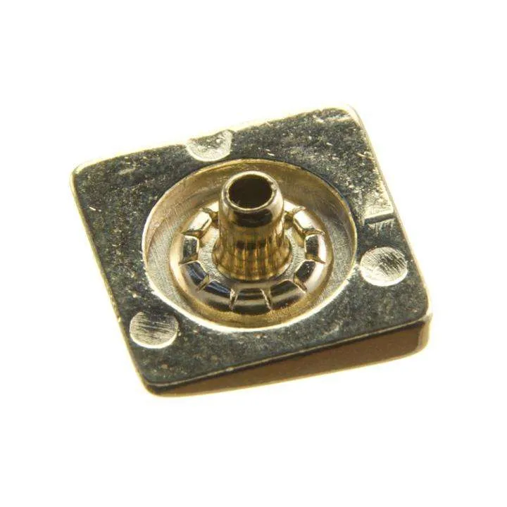 Druckknopf Quadrat Gold – Metallknopf NK-41