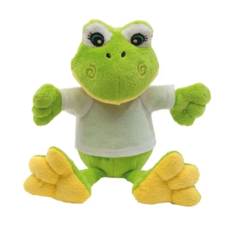 Kuschelweicher Plüsch-Frosch FRIEDA - grün-weiß - Stofffrosch, Schmusetier, Plüschtier