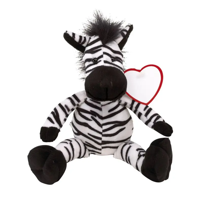 Kuschelweiches Plüsch-Zebra LORENZO - schwarz-weiß - Stoffzebra, Schmusetier, Plüschtier